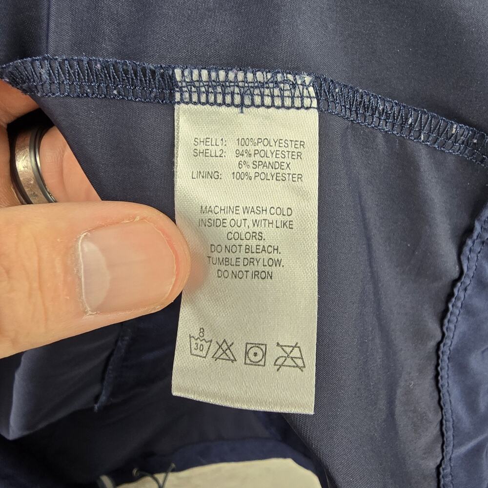Alo Yoga Windbreaker Jacket Women's Large Blue Lightweight Full Zip Reflective - Picture 9 of 12